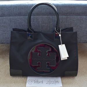 Tory Burch - Large Ella Patent Tote - Black - New
